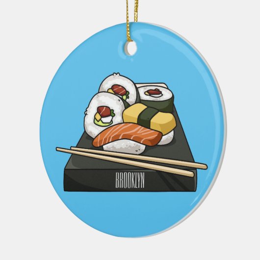Sushi-Cartoon-Abbildung Keramik Ornament (Links)