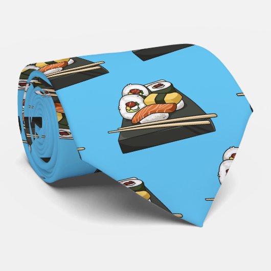 Sushi-Cartoon-Abbildung Krawatte (Gerollt)