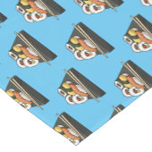 Sushi-Cartoon-Abbildung Kurzer Tischläufer (Ecke)