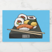 Sushi-Cartoon-Abbildung Lebensmitteletikett (Einzelnes Label)