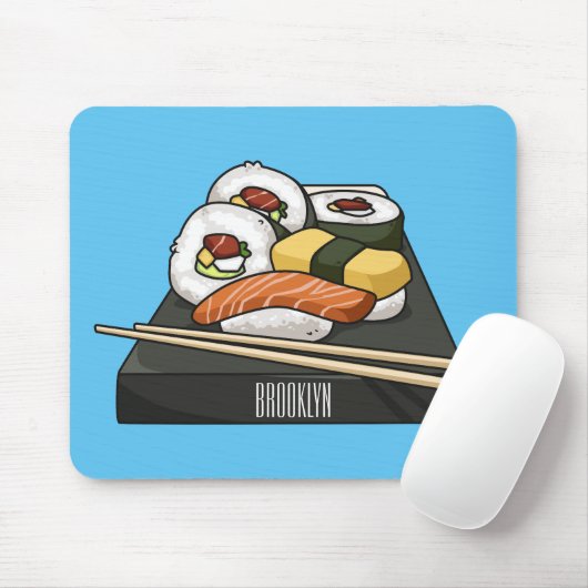Sushi-Cartoon-Abbildung Mousepad (Mit Mouse)