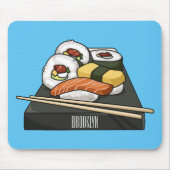 Sushi-Cartoon-Abbildung Mousepad (Vorne)