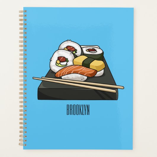 Sushi-Cartoon-Abbildung Planer (Vorderseite)