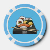 Sushi-Cartoon-Abbildung Pokerchips (Rückseite)