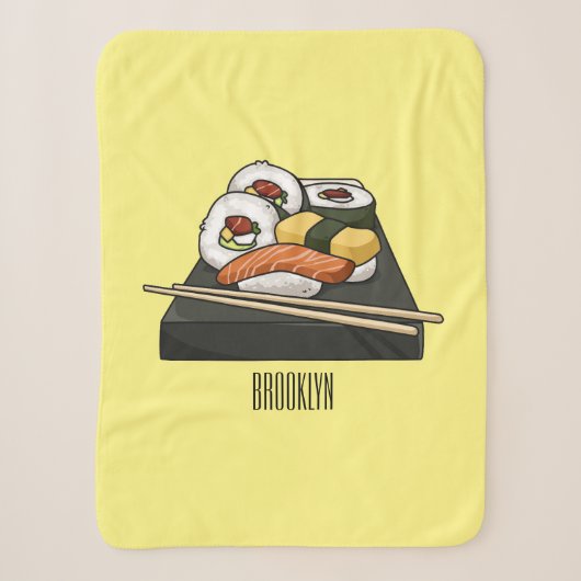 Sushi-Cartoon-Abbildung Sherpadecke (Vorderseite)