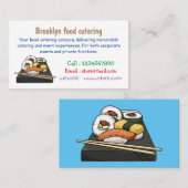 Sushi-Cartoon-Abbildung Visitenkarte (Vorne/Hinten)