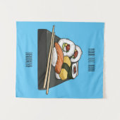 Sushi-Cartoon-Abbildung Wandteppich (Vorderseite (Horizontal))