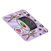 Sushi Cartoon Character Eating Lot of Shrimp Magnet (Rechte Seite)