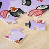 Sushi-Cartoon-Charakter, der Lose Garnele isst Puzzle (Seite)