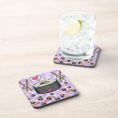 Sushi-Cartoon-Charakter, der Lose Garnele isst Untersetzer (Rechte Seite)