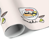 Sushi Cartoon niedliche japanische Kunst Geschenkpapier (Rolleneckpunkt)