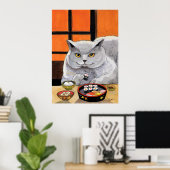 Sushi Cat Big Fred Poster (Heimbüro)