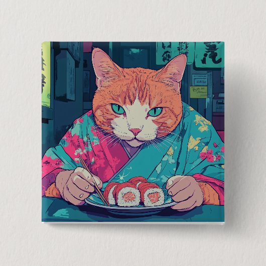 SUSHI CAT BUTTON (Vorderseite)