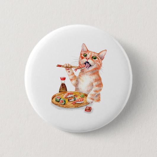 Sushi Cat Button (Vorderseite)