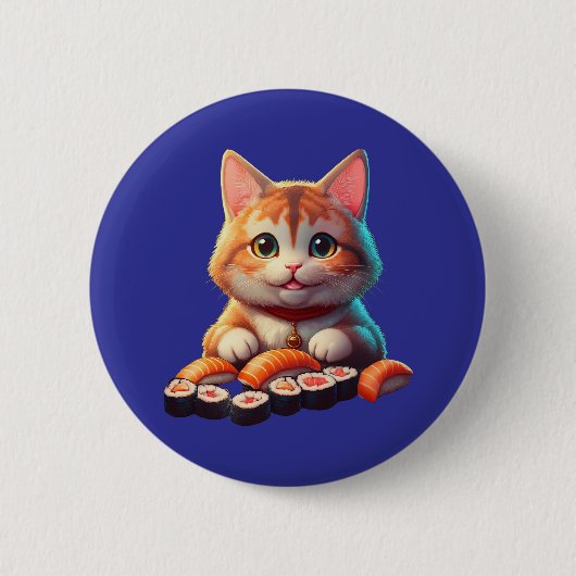 Sushi Cat Button (Vorderseite)