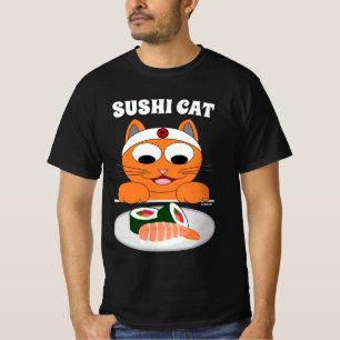 SUSHI CAT-Cartoon Katze Humor T-Shirt