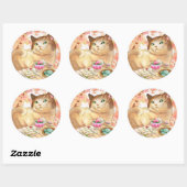 Sushi Cat- Dessert Erste bunte Stickers (Blatt)