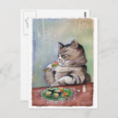 Sushi Cat Extravagant Fest Postkarte (Vorne/Hinten)