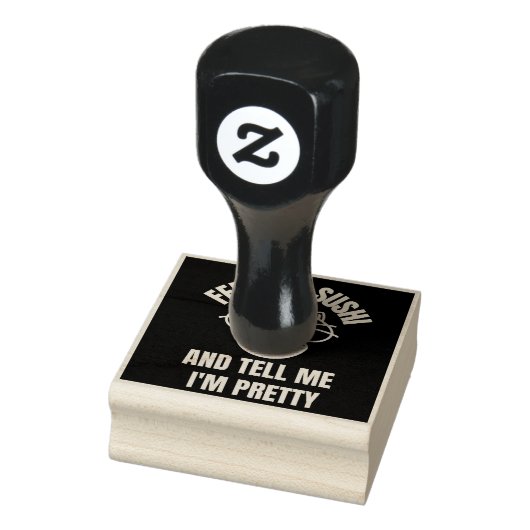 SUSHI CAT FÜTTERTE MIR ZU SAGEN, ICH BIN HÜBSCHE R GUMMISTEMPEL (Stempel)