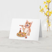 Sushi Cat Karte (Gelbe Blume)