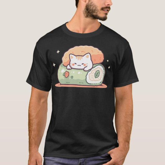 Sushi Cat Kawaii T-Shirt (Vorderseite)