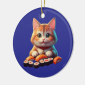 Sushi Cat Keramik Ornament (Links)