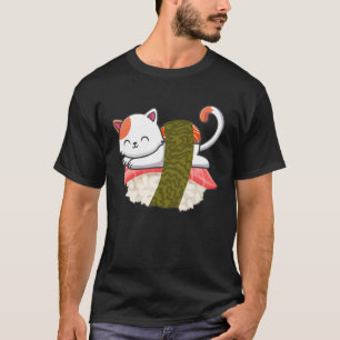 Sushi Cat Kitty Kitten Japanisch Sashimi Food T-Shirt
