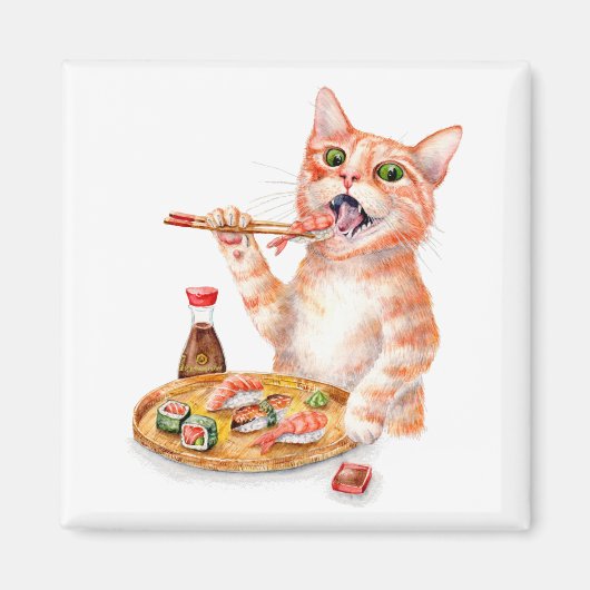 Sushi Cat Magnet (Vorne)