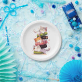 Sushi Cat Miaw | Japanischer Anime Pappteller (Party)