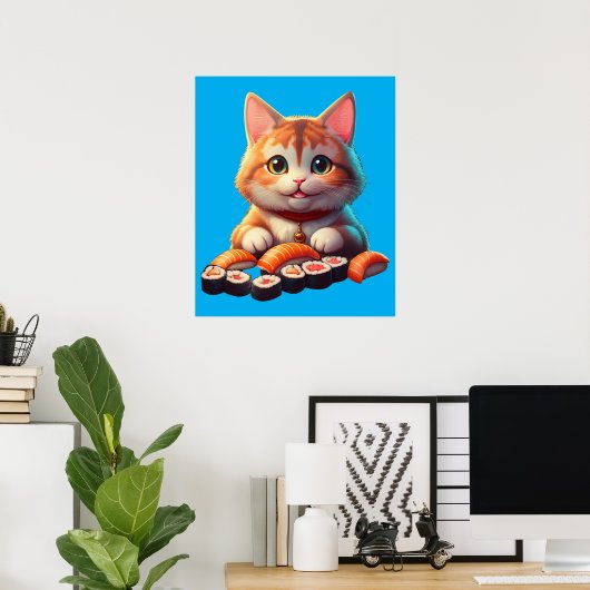 Sushi Cat Poster (Heimbüro)