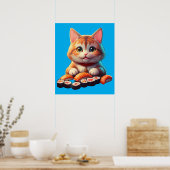 Sushi Cat Poster (Küche)