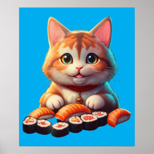 Sushi Cat Poster