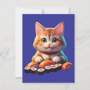 Sushi Cat Postkarte