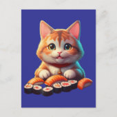 Sushi Cat Postkarte (Vorderseite)