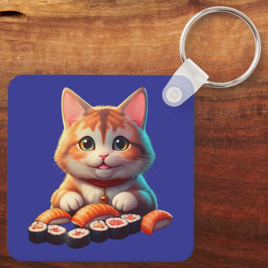 Sushi Cat Schlüsselanhänger (Rückseite)
