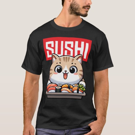 Sushi Cat T-Shirt (Vorderseite)