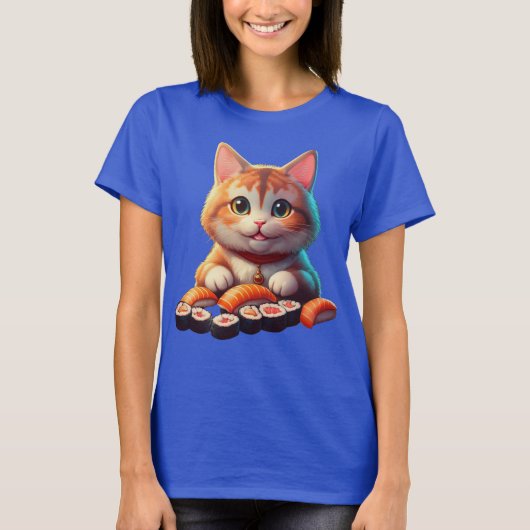Sushi Cat T-Shirt (Vorderseite)