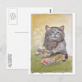 Sushi Cat Tempura Udon Postkarte (Vorne/Hinten)
