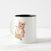 Sushi Cat Zweifarbige Tasse (Vorderseite Links)