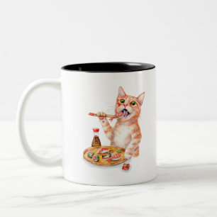 Sushi Cat Zweifarbige Tasse
