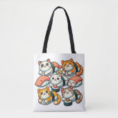 Sushi Cats Design für eine einzigartige Tote-Tasch Tasche (Vorderseite)