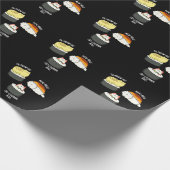 Sushi Cats Funny Sushi Pun Dark BG Geschenkpapier (Ecke)