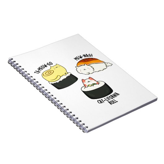 Sushi Cats Funny Sushi Pun Notizblock (Rechte Seite)