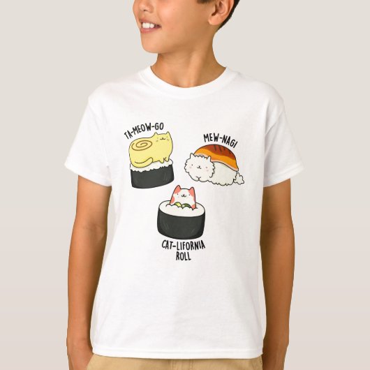 Sushi Cats Funny Sushi Pun T-Shirt (Vorderseite)
