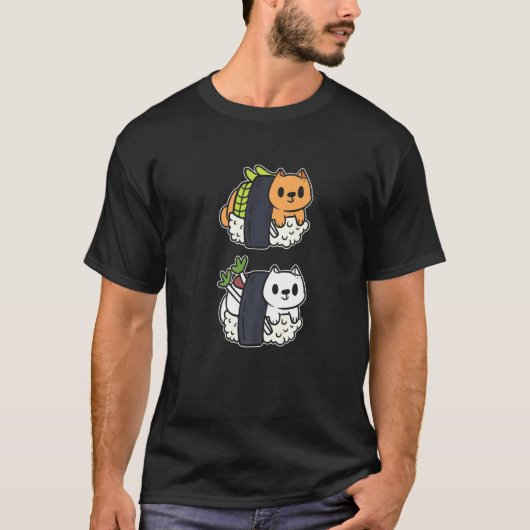 Sushi Cats Pet Person   T-Shirt (Vorderseite)