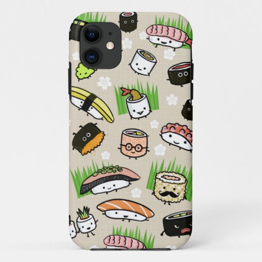 Sushi-Charakter-Muster Case-Mate iPhone Hülle (Rückseite)