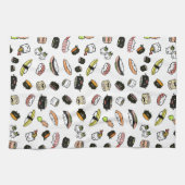 Sushi-Charakter-Muster Handtuch (Horizontal)