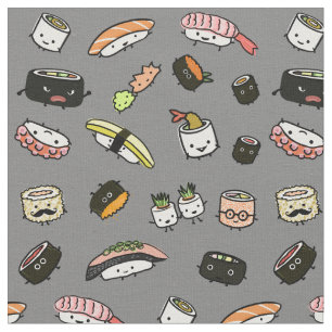 Sushi-Charakter-Muster Stoff
