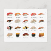 Sushi Chart Postkarte (Vorderseite)