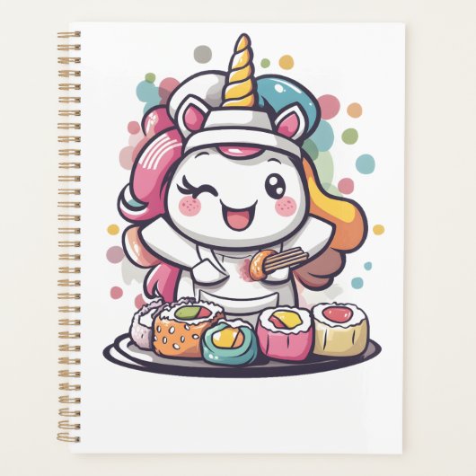 Sushi-Chef-Einhorn (1) Planer (Vorderseite)